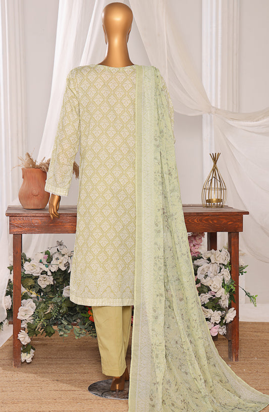 Nakshkari by HZ Textile Embroidered Lawn Unstitched 3 Piece Suit - D-02 NKE-558 - HZ25NKSH - Lemon - Summer Collection