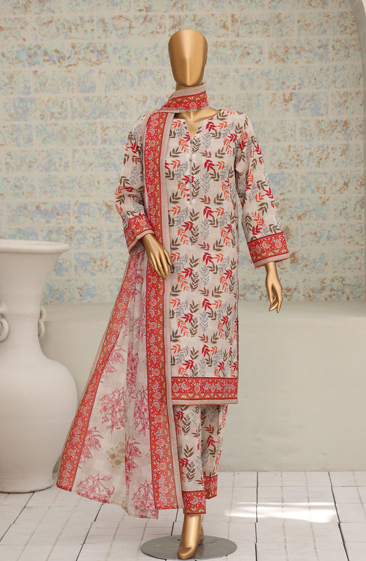 HZ Textile Printed Lawn Unstitched 3 Piece Suit - D-07 - HZ26NTD - Multi - Summer Collection