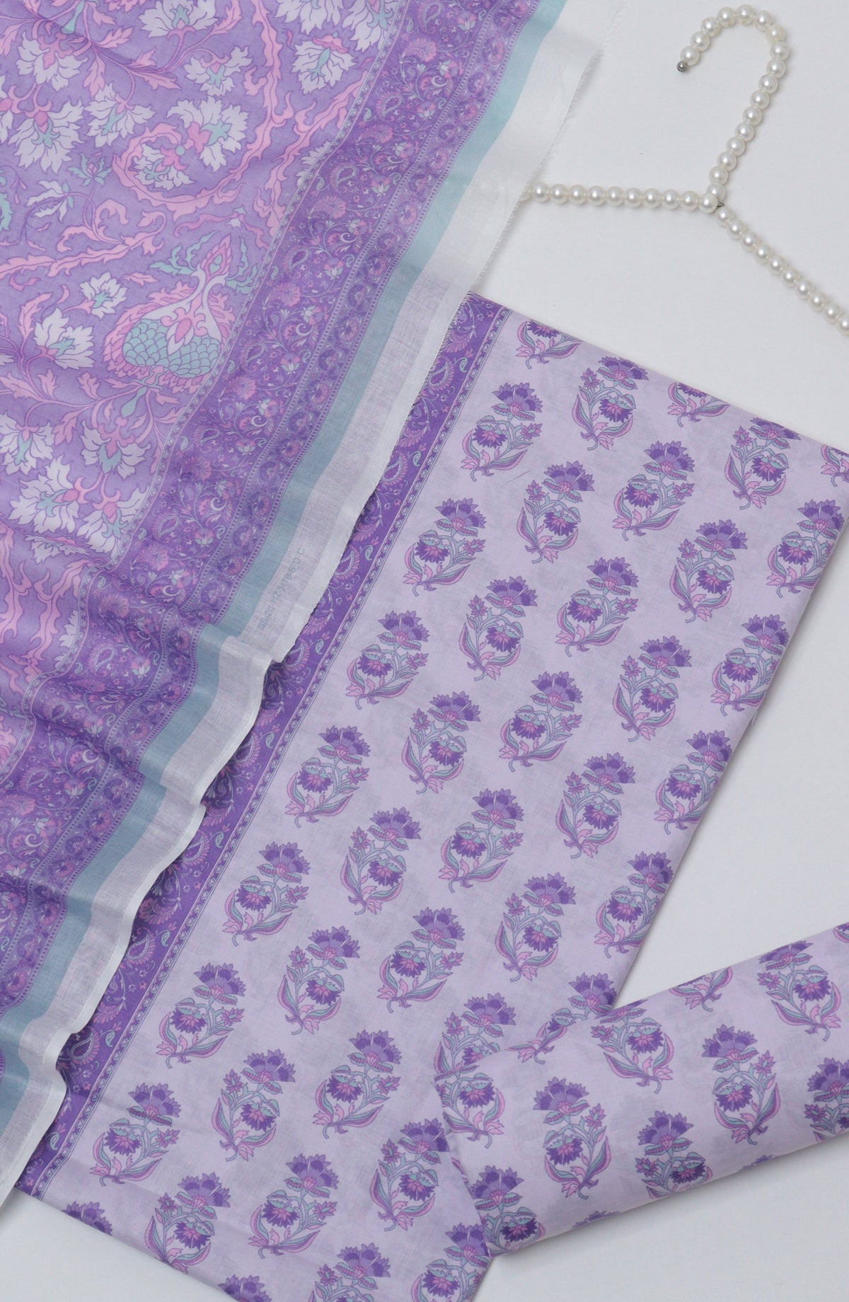 HZ Printed Cambric Unstitched 3 Piece Suit - D-09 - HZ26CMO - Purple - Summer Collection