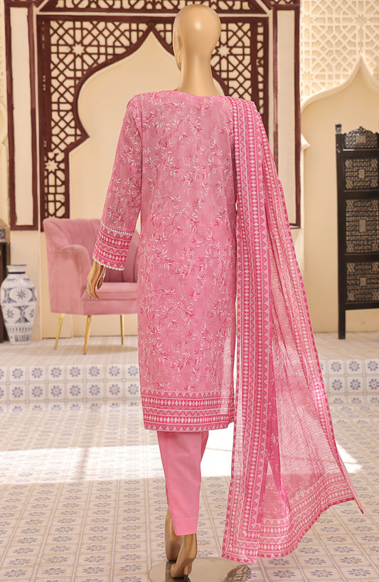 Mehak by HZ Textile Embroidered Lawn Unstitched 3 Piece Suit - MEC-507 - HZ25MehakV2 - Pink - Summer Collection