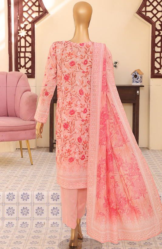 Mehak by HZ Textile Embroidered Lawn Unstitched 3 Piece Suit - MEC-501 - HZ25MehakV2 - Pink - Summer Collection