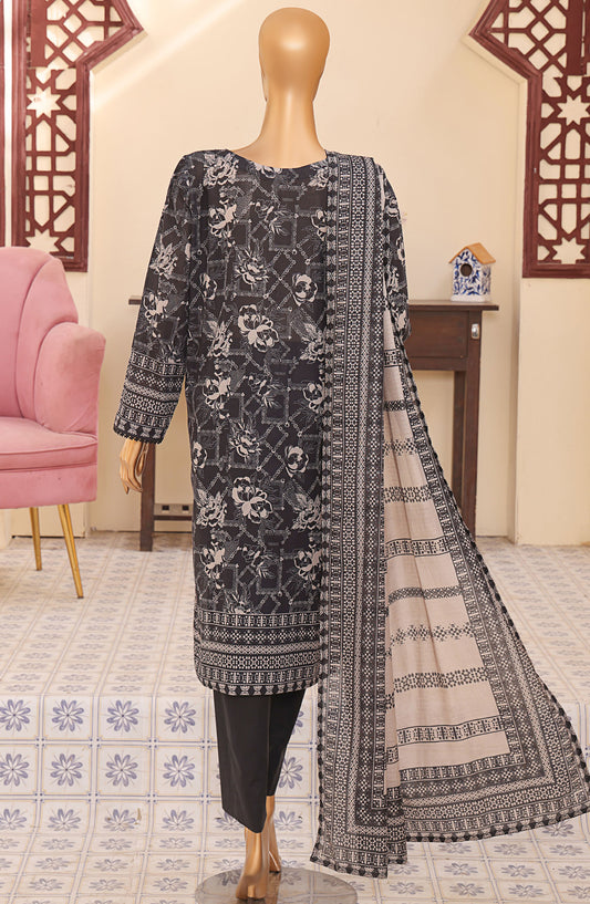 Mehak by HZ Textile Embroidered Lawn Unstitched 3 Piece Suit - MEC-506 - HZ25MehakV2 - Black - Summer Collection