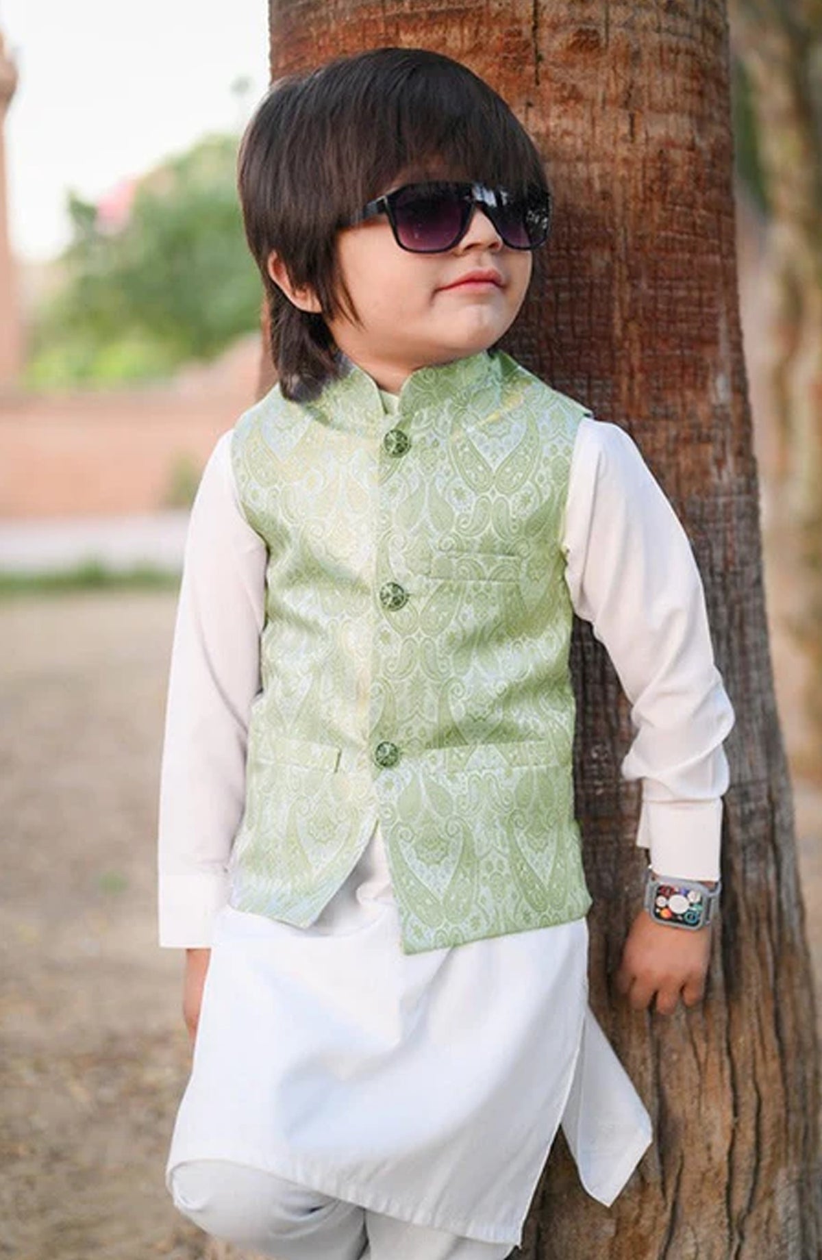 Pistachio Waistcoat only EW54 - HSN25WST - Boys Formal Collection