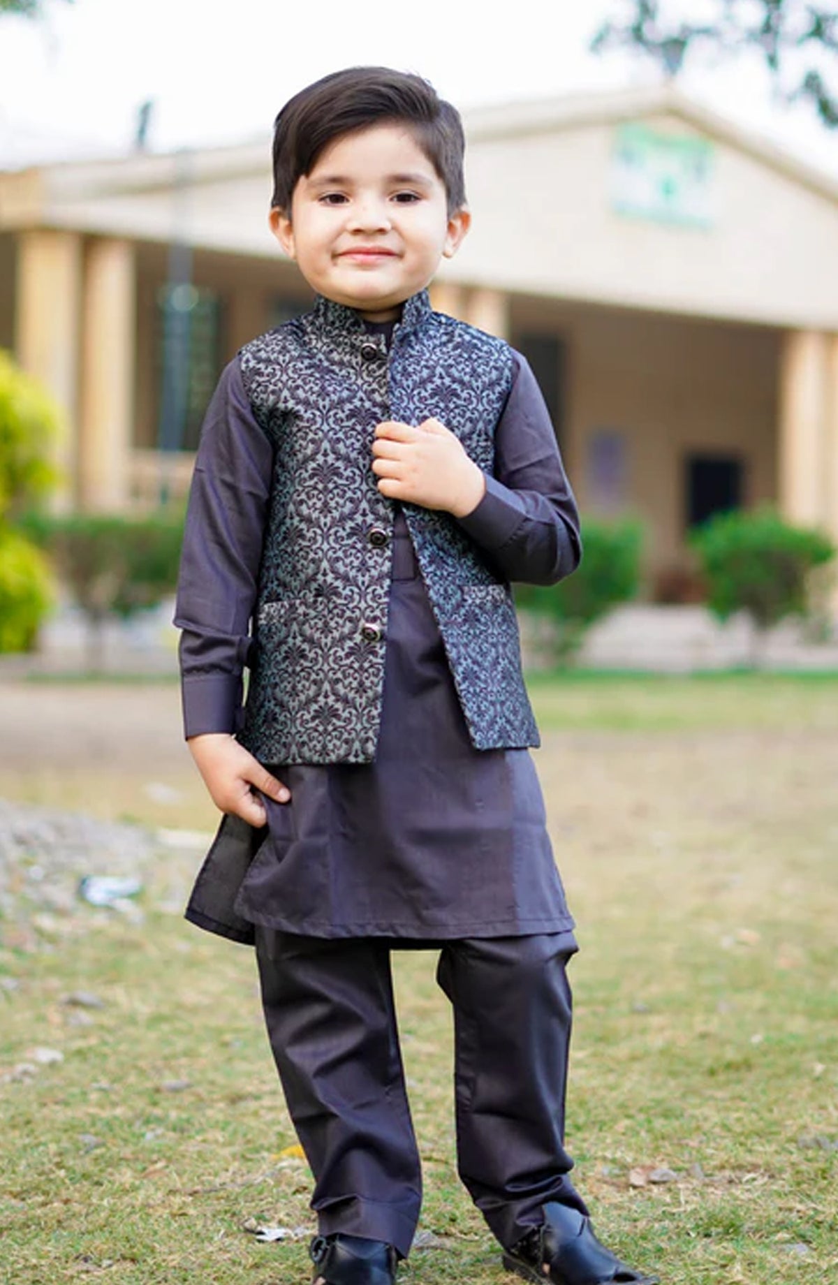 Grey Waistcoat only - WKS 018 - HSN25WST - Boys Formal Collection