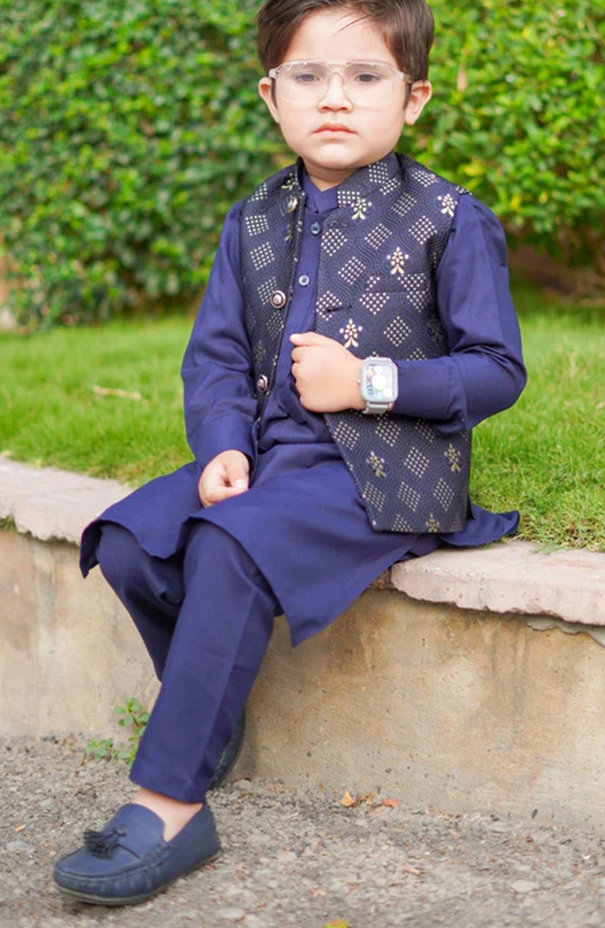 Dark Blue Waistcoat only EW17 - HSN25WST - Boys Formal Collection