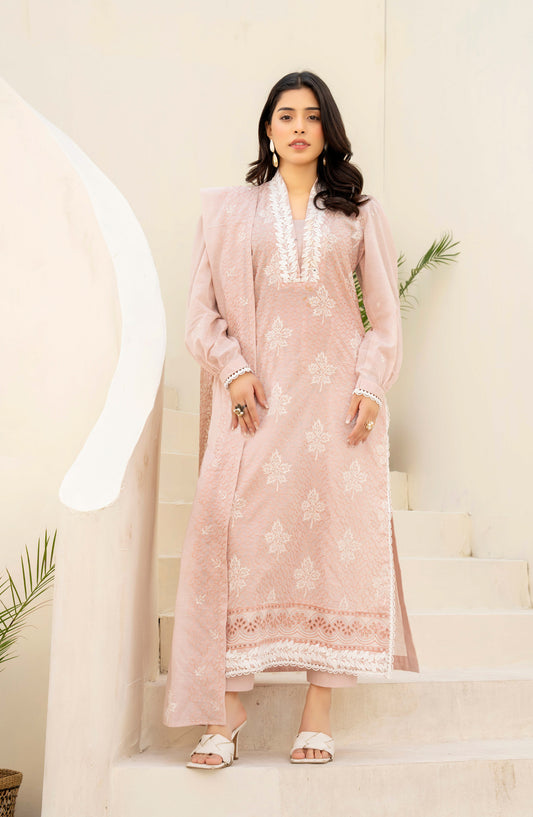 Haya by Aalaya Embroidered Lawn Unstitched 3 Piece Suit - D-07 - ALY26HY - Pink - Summer Collection