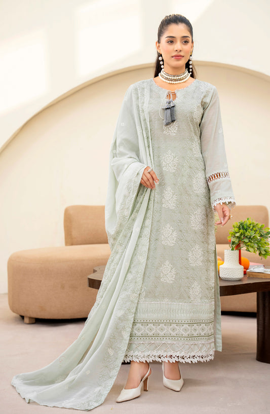 Haya by Aalaya Embroidered Lawn Unstitched 3 Piece Suit - D-05 - ALY26HY - Green - Summer Collection