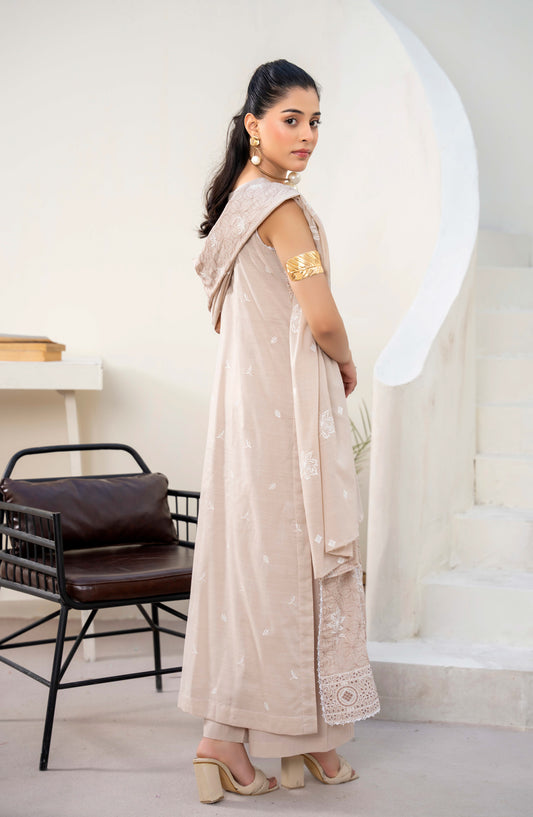 Haya by Aalaya Embroidered Lawn Unstitched 3 Piece Suit - D-03 - ALY26HY - Peach - Summer Collection