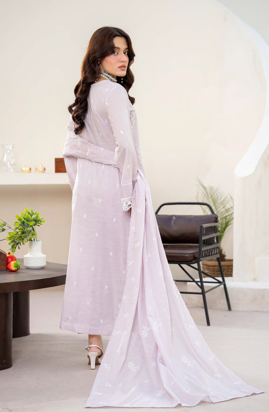 Haya by Aalaya Embroidered Lawn Unstitched 3 Piece Suit - D-02 - ALY26HY - Purple - Summer Collection