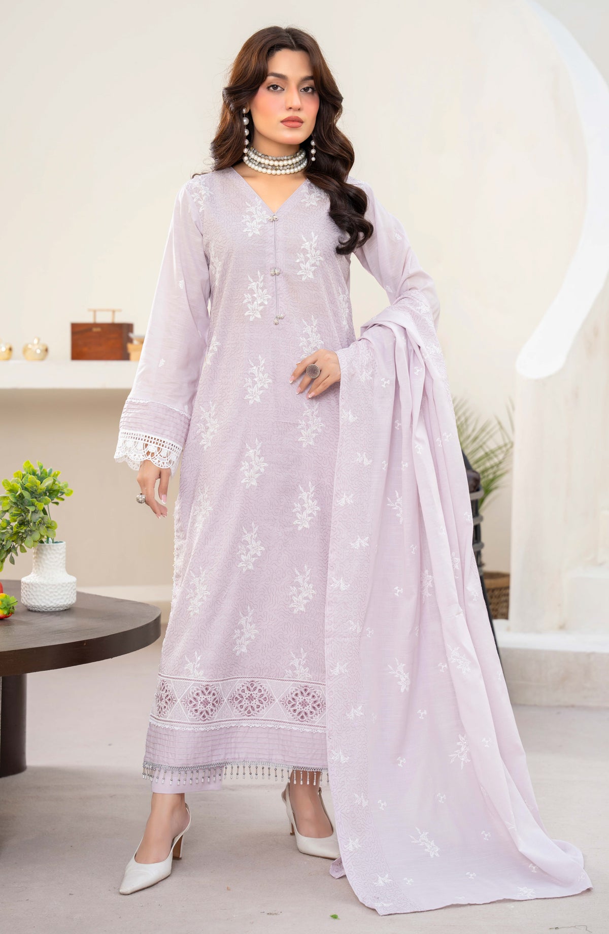 Haya by Aalaya Embroidered Lawn Unstitched 3 Piece Suit - D-02 - ALY26HY - Purple - Summer Collection