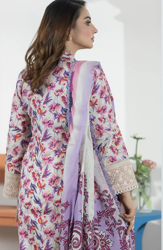 Hayat by Johra Embroidered Lawn Unstitched 3 Piece Suit - JS-55 - JH26HYT - Purple - Summer Collection