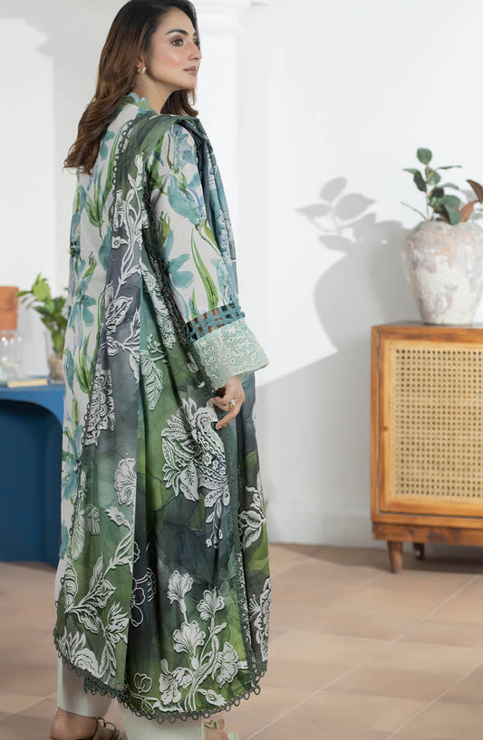 Hayat by Johra Embroidered Lawn Unstitched 3 Piece Suit - JS-53 - JH26HYT - Sea Green - Summer Collection