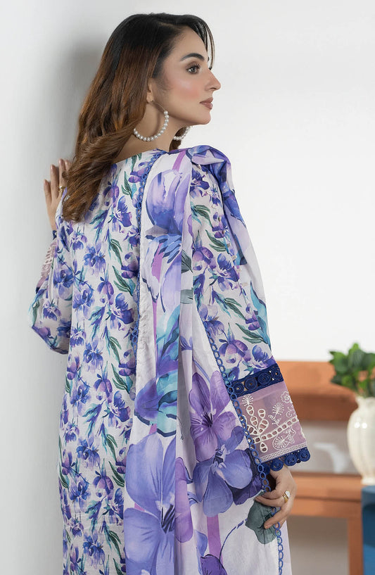 Hayat by Johra Embroidered Lawn Unstitched 3 Piece Suit - JS-49 - JH26HYT - Blue - Summer Collection