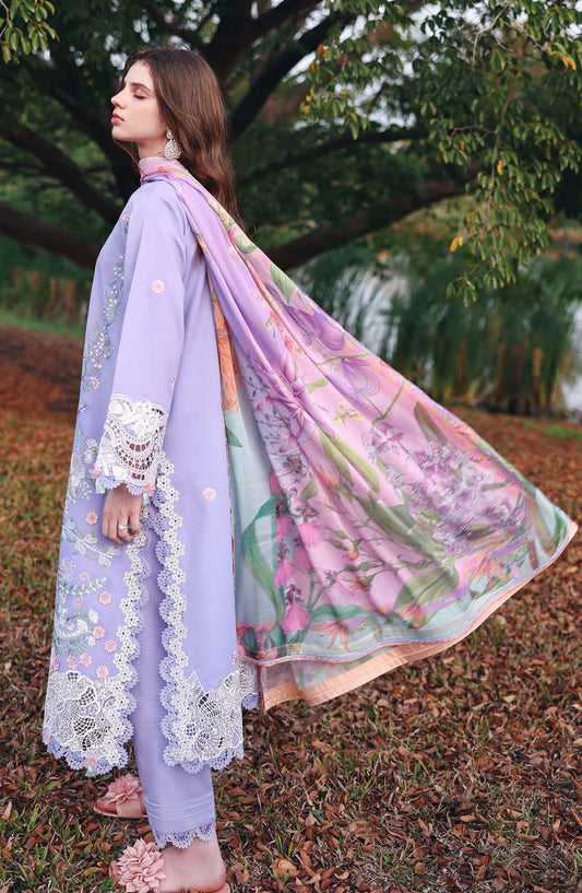Hemline by Mushq Embroidered Lawn Unstitched 3 Piece Suit - 207-Hidden Dahlia - MQ26SCR - Purple - Summer Festive Collection