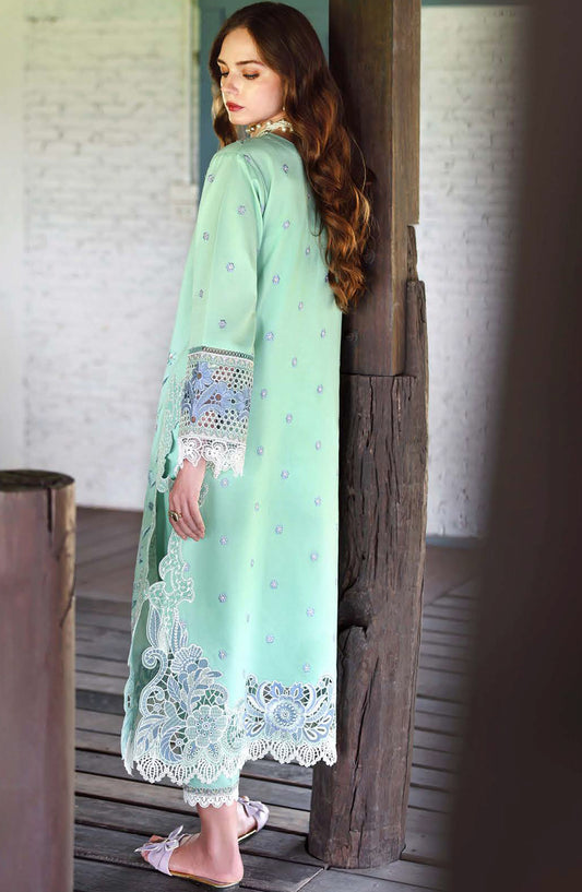 Hemline by Mushq Embroidered Lawn Unstitched 3 Piece Suit - 211-Fernlore - MQ26SCR - Green - Summer Festive Collection