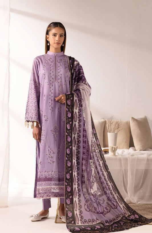 Ibtida by Al Karim Embroidered Lawn Unstitched 3 Piece Suit - IK-313 - AK26TDA - Purple - Summer Collection