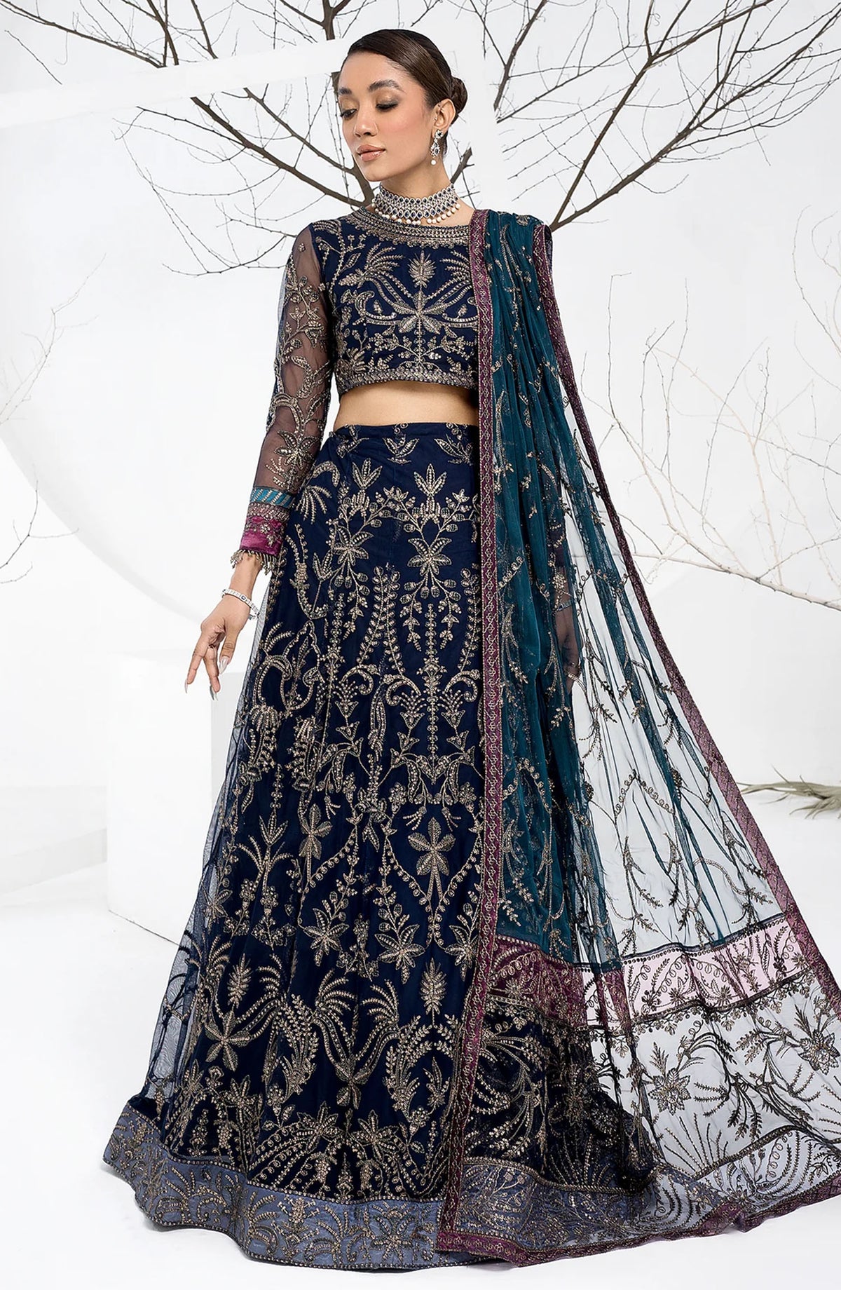 La Celeste Luxury Formals by Zarif ZLC 01 BLUEBERRY