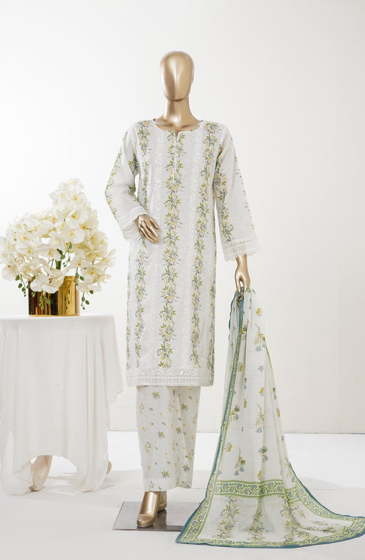 Imagination Printkari by Amna Khadija Embroidered Lawn Stitched 3 Piece Suit - AKIP-03 - AM26GINA - Green - Summer Collection