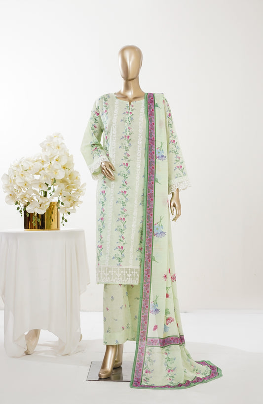 Imagination Printkari by Amna Khadija Embroidered Lawn Stitched 3 Piece Suit - AKIP-05 - AM26GINA - Green - Summer Collection