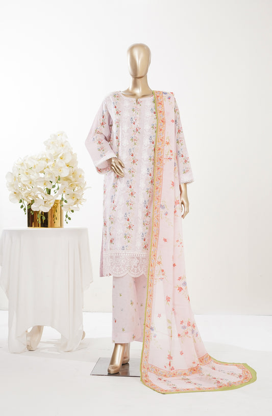 Imagination Printkari by Amna Khadija Embroidered Lawn Stitched 3 Piece Suit - AKIP-08 - AM26GINA - Pink - Summer Collection