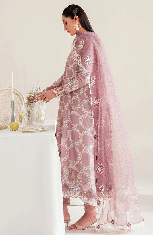 Iris by Jazmin Embroidered Lawn Unstitched 3 Piece Suit - D-10 - JZ25IELL - Purple - Summer Collection