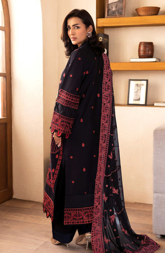 Irsa by Johra Embroidered Lawn Unstitched 3 Piece Suit - JH-764 - JH25IRS - Black - Summer Collection