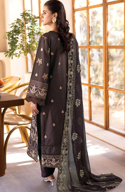 Irsa by Johra Embroidered Lawn Unstitched 3 Piece Suit - JH-763 - JH25IRS - Purple - Summer Collection