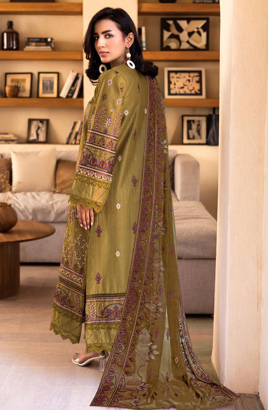 Irsa by Johra Embroidered Lawn Unstitched 3 Piece Suit - JH-761 - JH25IRS - Green - Summer Collection
