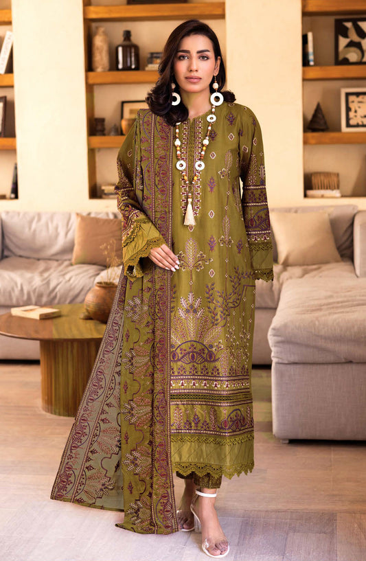 Irsa by Johra Embroidered Lawn Unstitched 3 Piece Suit - JH-761 - JH25IRS - Green - Summer Collection