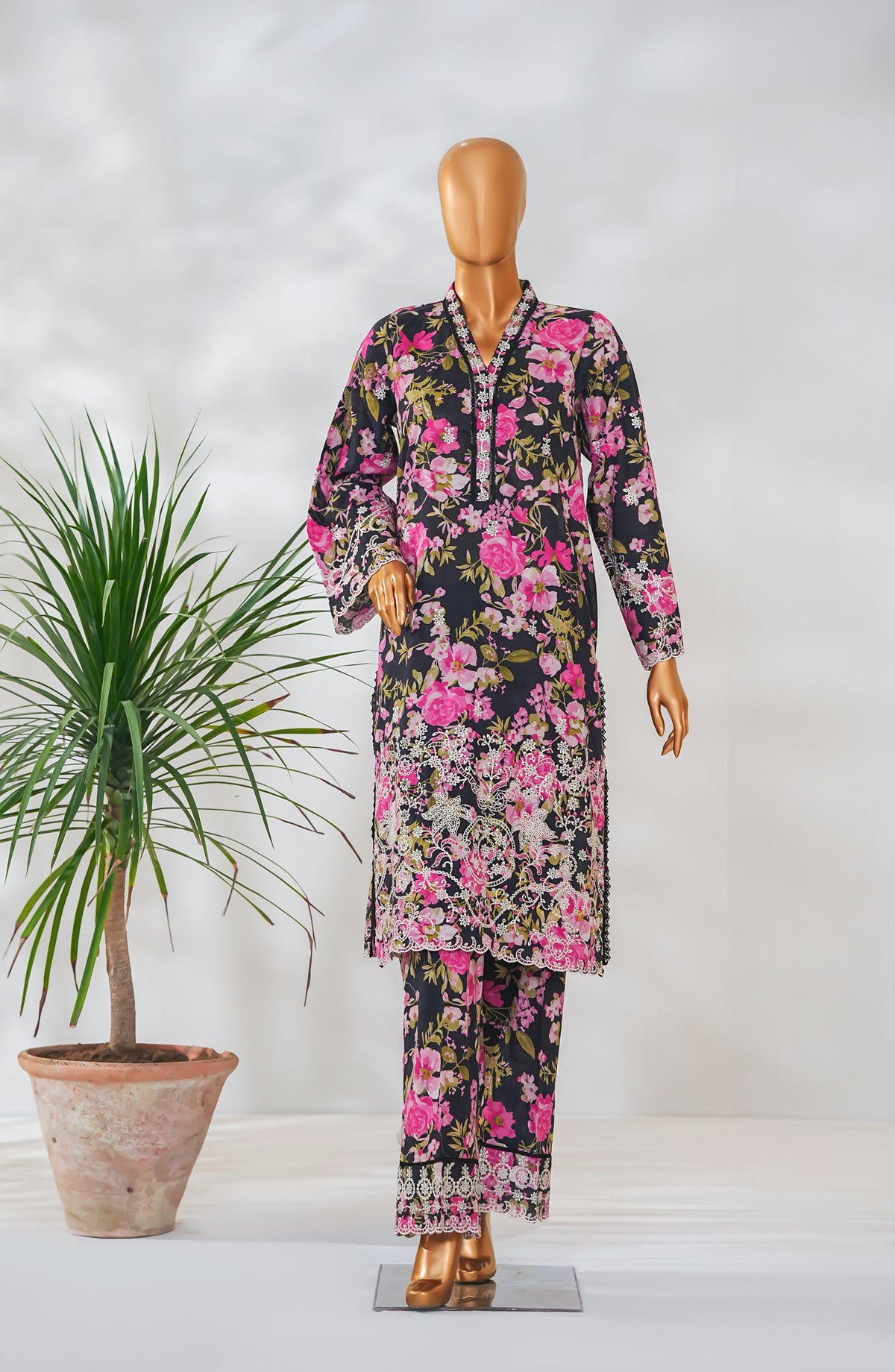 Ishootq by Amna Khadija Printed Chikankari Stitched 2 Piece Suit - AKIC-02 - AM26SHT - Multi - Summer Collection