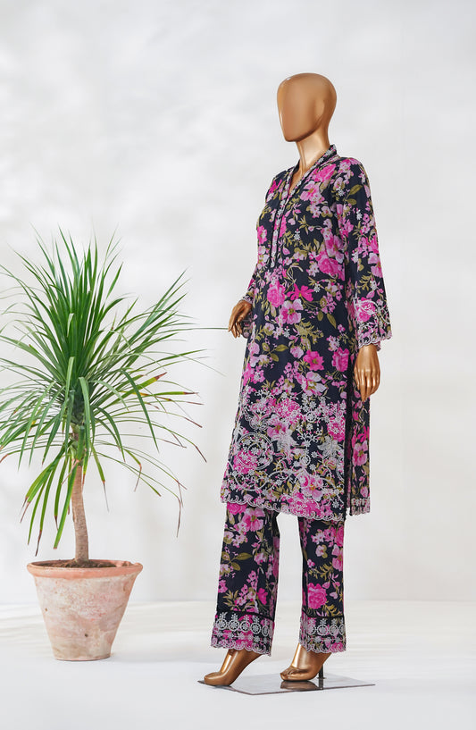 Ishootq by Amna Khadija Printed Chikankari Stitched 2 Piece Suit - AKIC-02 - AM26SHT - Multi - Summer Collection
