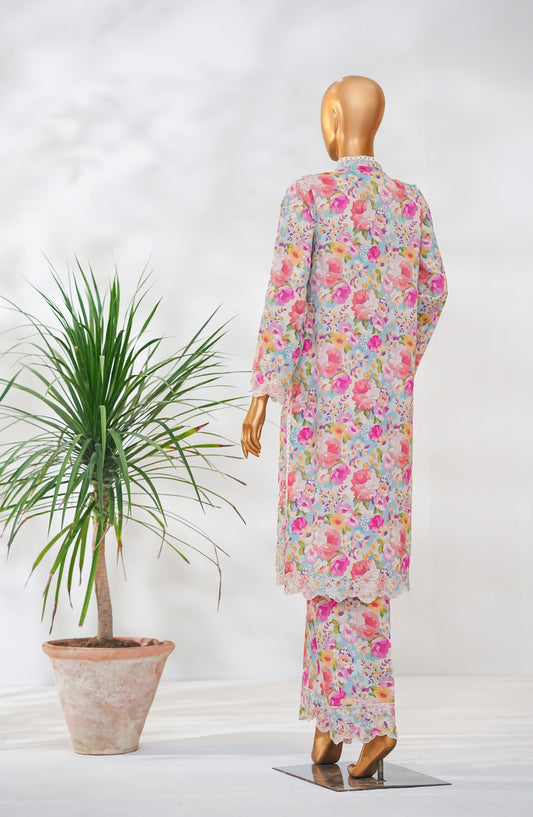 Ishootq by Amna Khadija Printed Chikankari Stitched 2 Piece Suit - AKIC-04 - AM26SHT - Pink - Summer Collection