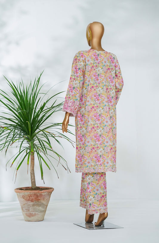 Ishootq by Amna Khadija Printed Chikankari Stitched 2 Piece Suit - AKIC-06 - AM26SHT - Pink - Summer Collection
