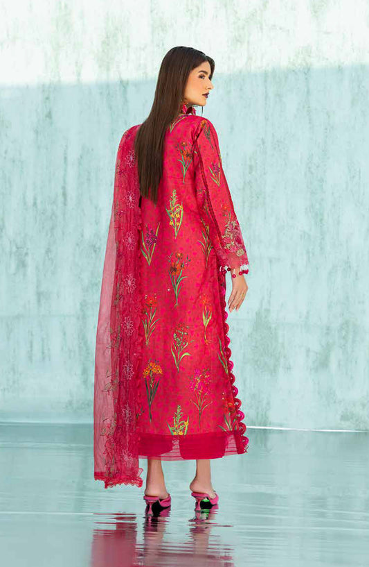 Ivy Bloom by Parishay Embroidered Lawn Unstitched 3 Piece Suit - IB-16 - PS26VB - Pink - Summer Collection
