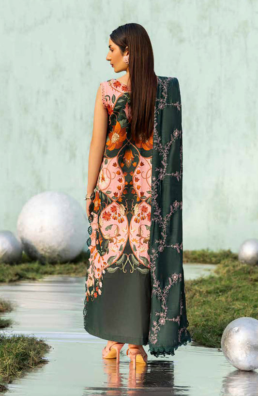Ivy Bloom by Parishay Embroidered Lawn Unstitched 3 Piece Suit - IB-05 - PS26VB - Green - Summer Collection