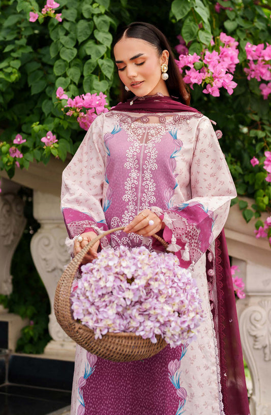 Ivy Bloom by Parishay Embroidered Viscose Unstitched 3 Piece Suit - IVY-14 - PS25VBL - Purple - Winter Collection