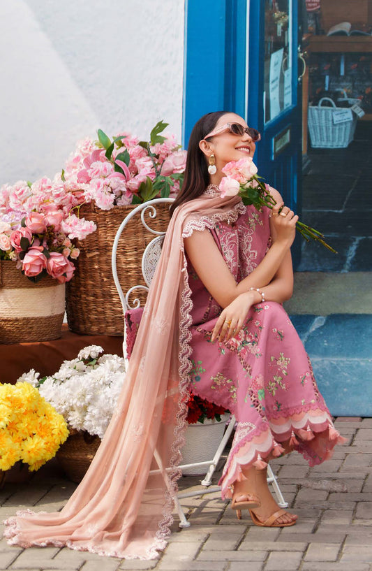 Ivy Bloom by Parishay Embroidered Viscose Unstitched 3 Piece Suit - IVY-05 - PS25VBL - Pink - Winter Collection