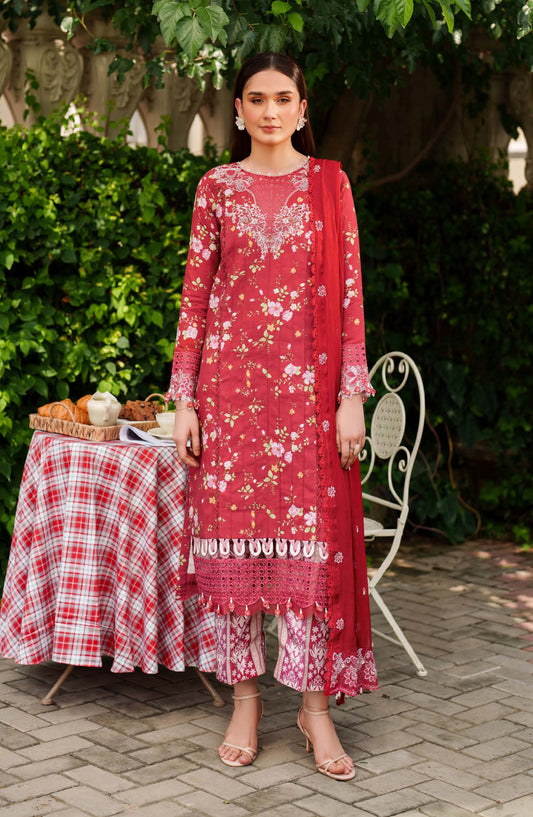 Ivy Bloom by Parishay Embroidered Viscose Unstitched 3 Piece Suit - IVY-02 - PS25VBL - Pink - Winter Collection