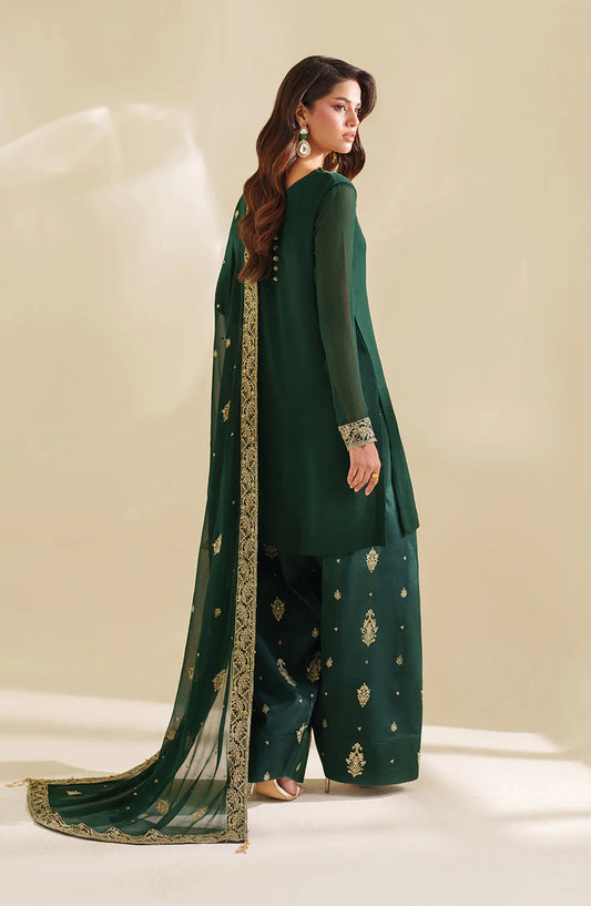 Iznik Chinon Chiffon Embroidered Chiffon Unstitched 3 Piece Suit - CC-75 - IZN25CHN - Green - Formals Collection