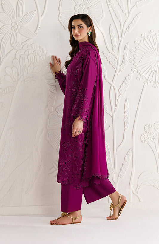 Iznik Exclusive Embroidered Lawn Unstitched 3 Piece Suit - UE-678 - IZN26XCL - Purple - Summer Collection