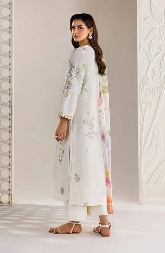 Iznik Exclusive Embroidered Lawn Unstitched 3 Piece Suit - UE-683 - IZN26XCL - White - Summer Collection