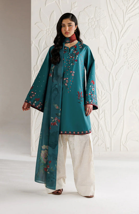 Iznik Exclusive Embroidered Lawn Unstitched 3 Piece Suit - UE-688 - IZN26XCL - Blue - Summer Collection