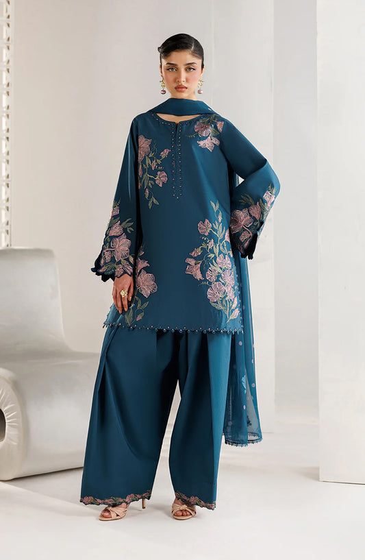 Iznik Exclusive Embroidered Lawn Unstitched 3 Piece Suit - UE-690 - IZN26XCL - Blue - Summer Collection