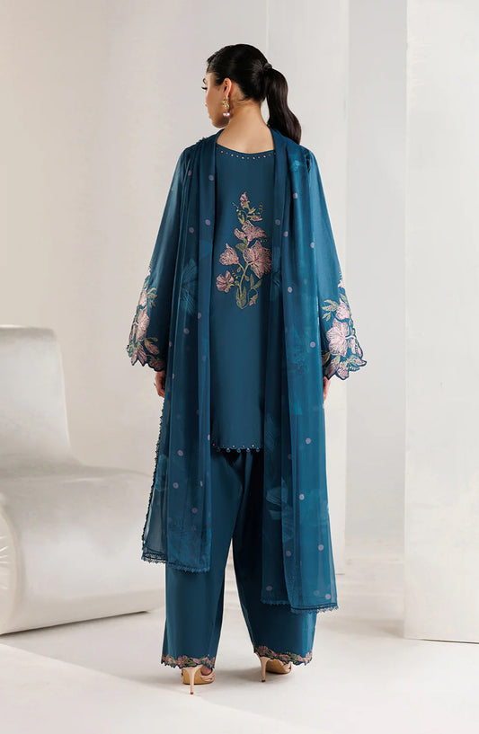 Iznik Exclusive Embroidered Lawn Unstitched 3 Piece Suit - UE-690 - IZN26XCL - Blue - Summer Collection