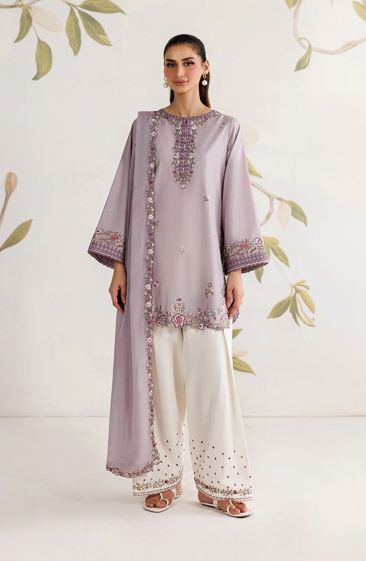 Iznik Exclusive Embroidered Lawn Unstitched 3 Piece Suit - UE-692 - IZN26XCL - Purple - Summer Collection