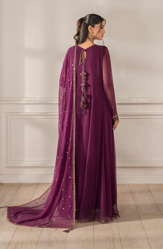 Iznik Exclusive Formals Embroidered Chiffon Unstitched 3 Piece Suit - UE-480 - IZN25ECF - Purple - Festive Collection