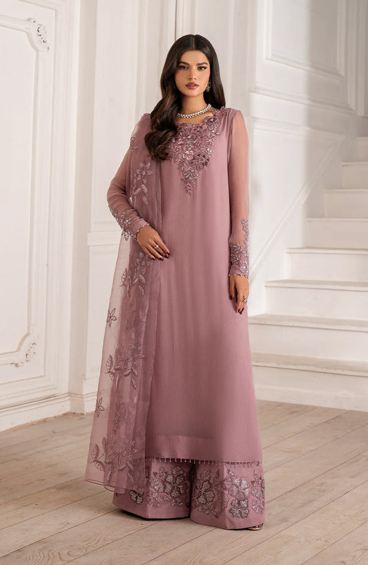 Iznik Exclusive Formals Embroidered Chiffon Unstitched 3 Piece Suit - UE-418 - IZN25ECF - Pink - Festive Collection