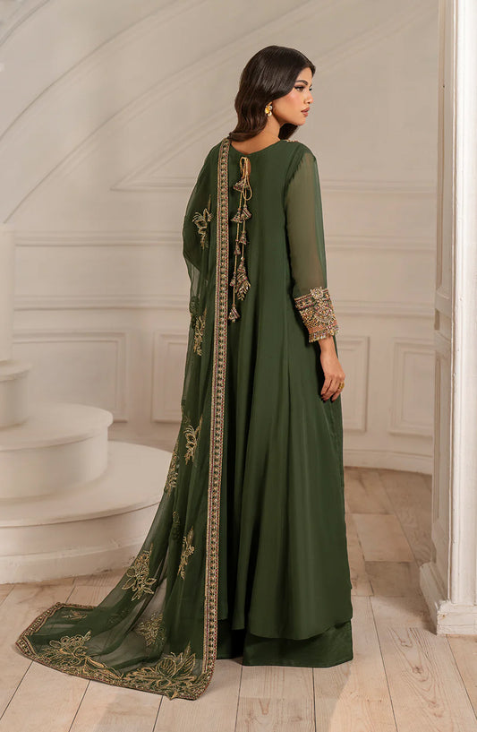 Iznik Exclusive Formals Embroidered Chiffon Unstitched 3 Piece Suit - UE-416 - IZN25ECF - Green - Festive Collection