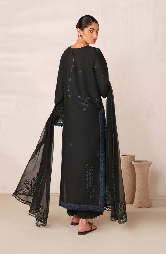 Iznik Exclusive Embroidered Lawn Unstitched 3 Piece Suit - UE-628 - IZN26RM - Black - Ramadan Collection