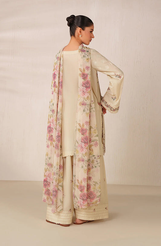 Iznik Exclusive Embroidered Lawn Unstitched 3 Piece Suit - UE-627 - IZN26RM - Fawn - Ramadan Collection